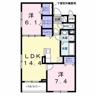 セレーナ エスト【3階】の間取り