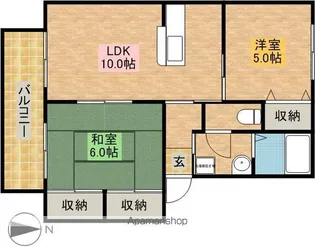 リバティーベル【1階】の間取り