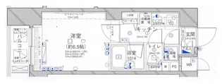 パレステュディオ飯田橋【4階】の間取り