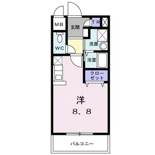 シャンブル・ボナール【2階】の間取り