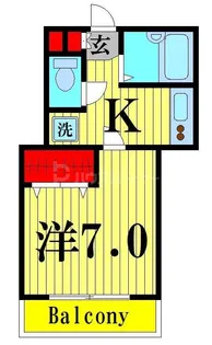第1アサヒハイツ【3階】の間取り