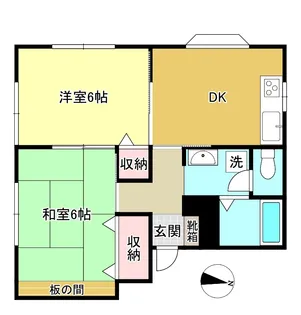 エスポアール南 B棟【1階】の間取り