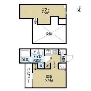 ユイットSOGA(ユイットソガ)【2階】の間取り