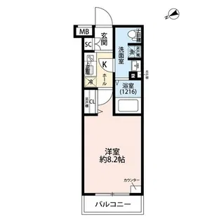 プレール・ドゥーク経堂【1階】の間取り
