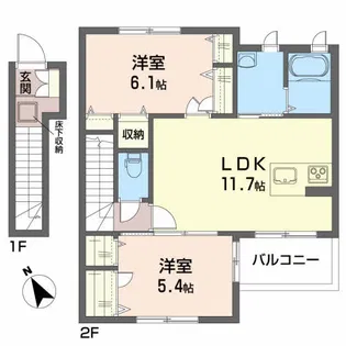 Court House Forena (コートハウスフォレナ)【2階】の間取り