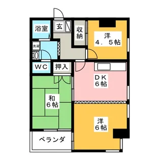 Piaget若森【3階】の間取り