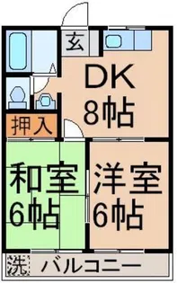 けやき ハイツ【2階】の間取り