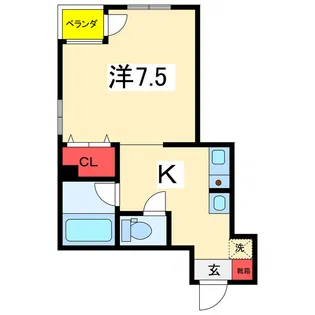 コーポ東中通【2階】の間取り