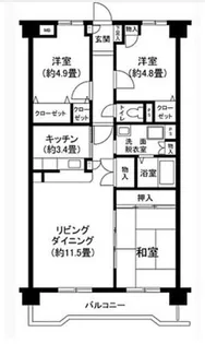 グランドール三鷹 壱番館【2階】の間取り
