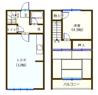 宮城県仙台市太白区山田本町【アパート】の間取り