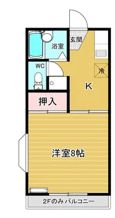 かとれあコーポI【2階】の間取り