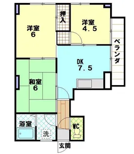 ヴィリジアンタワー【5階】の間取り