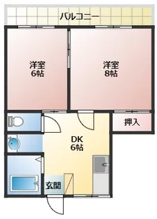 小西ビル【2階】の間取り