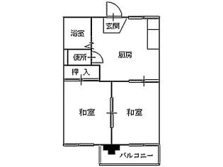 エステート月舘【2階】の間取り