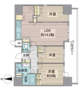 プレサンスロジェ千代田東神田【3階】の間取り
