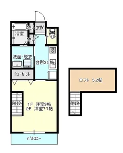 ブランニューI番館【1階】の間取り
