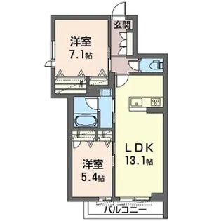 アリビオ公津の杜【2階】の間取り