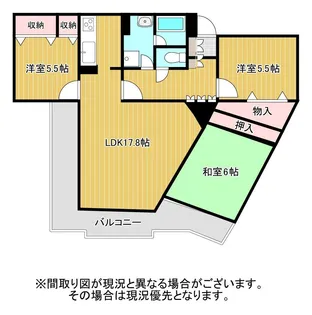 コンフォール安東【1階】の間取り
