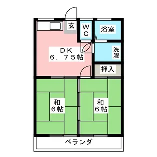 大森ハイツ【2階】の間取り
