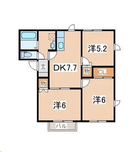 ミレニアムパーク A棟【2階】の間取り