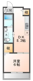 クオーレエスト【1階】の間取り