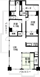 古町パークマンション【2階】の間取り