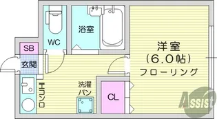 メゾン落合【1階】の間取り
