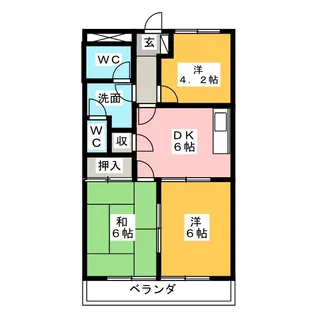 サンフィット小柳I【2階】の間取り