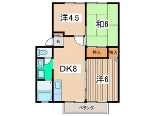 フロンティア A【2階】の間取り