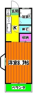 バンボハイツ3号館【1階】の間取り