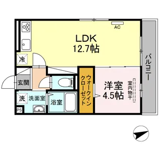熊本県熊本市東区小山1【アパート】の間取り