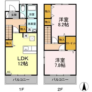 東京都江戸川区北葛西4【一戸建】の間取り