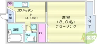 アップルコート1【2階】の間取り