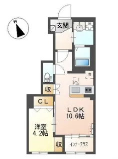 グランプラム本町【1階】の間取り