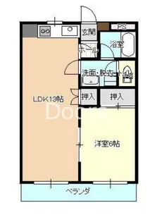 岡山県岡山市北区奥田本町【マンション】の間取り