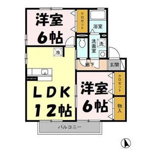 ソレアード 2【2階】の間取り