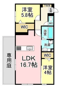 福岡県北九州市小倉北区中井1【アパート】の間取り