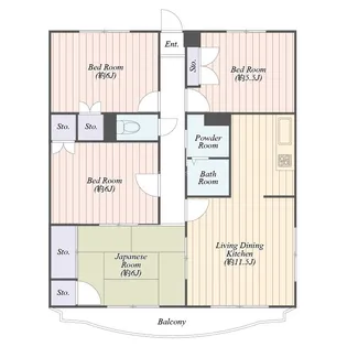 LSY-17 ライフタイムさがみ【3階】の間取り