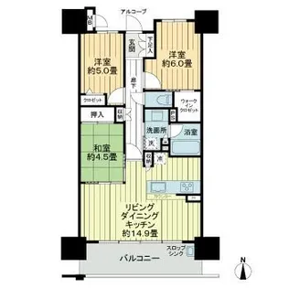 サーパス問屋町グランフォート【4階】の間取り