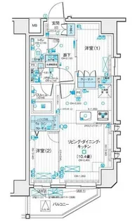 デュオステージ北千住III【7階】の間取り