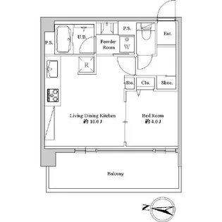 スペーシア池上【7階】の間取り