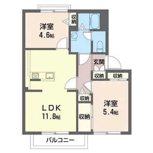 東豊ハイムB【2階】の間取り