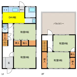 岐阜県羽島市竹鼻町狐穴【一戸建】の間取り
