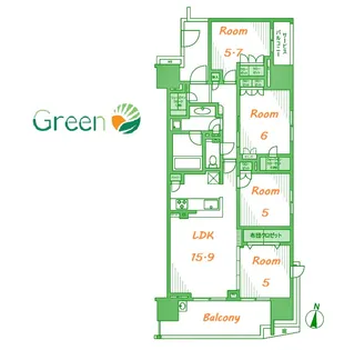 神奈川県藤沢市鵠沼東【マンション】の間取り