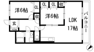 エスポワール【1階】の間取り