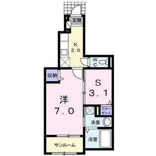 Amazing Square D(上諏訪町)【1階】の間取り