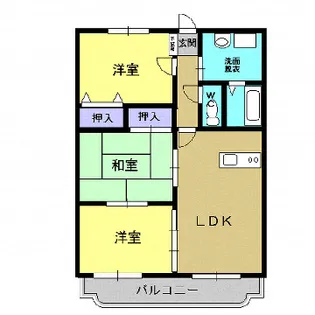 熊本県合志市須屋【マンション】の間取り