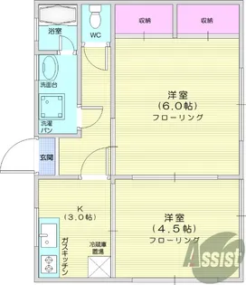 ハイツ菅原【1階】の間取り