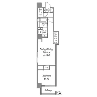 東京都中央区日本橋浜町3【マンション】の間取り