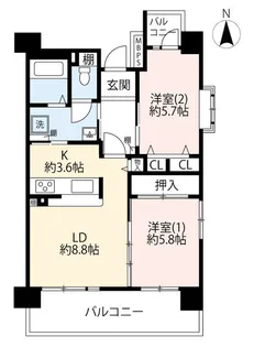 URひばりが丘パークヒルズ【9階】の間取り